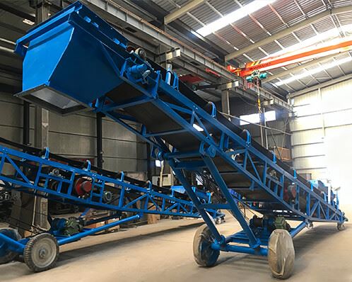 Mobile Inclined Belt Conveyors For Construction Materials price